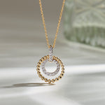 Harmony Diamond Halo Necklace, 14K Gold Vermeil, 1/5 ct Lab Grown Diamond-6