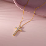 Divine Diamond Cross Necklace, 14K Gold Vermeil, 1/4 ct Lab Grown Diamond-5