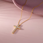 Divine Diamond Cross Necklace, 14K Gold Vermeil, 1/4 ct Lab Grown Diamond-5