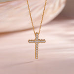 Divine Diamond Cross Necklace, 14K Gold Vermeil, 1/4 ct Lab Grown Diamond-6