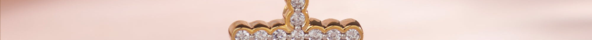 Divine Diamond Cross Necklace, 14K Gold Vermeil, 1/4 ct Lab Grown Diamond-1