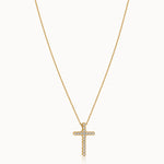 Divine Diamond Cross Necklace, 14K Gold Vermeil, 1/4 ct Lab Grown Diamond-3