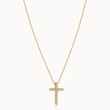 Divine Diamond Cross Necklace, 14K Gold Vermeil, 1/4 ct Lab Grown Diamond-3