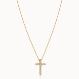 Divine Diamond Cross Necklace, 14K Gold Vermeil, 1/4 ct Lab Grown Diamond-3