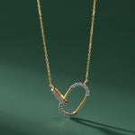 Interlink Paperclip Necklace, 14K Gold Vermeil, 1/4 ct Lab Grown Diamond-5