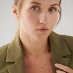 Interlink Paperclip Necklace, 14K Gold Vermeil, 1/4 ct Lab Grown Diamond-2
