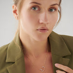 Interlink Paperclip Necklace, 14K Gold Vermeil, 1/4 ct Lab Grown Diamond-2