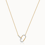 Interlink Paperclip Necklace, 14K Gold Vermeil, 1/4 ct Lab Grown Diamond-3