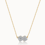 Twin Glow Diamond Necklace, 14K Solid Gold, 3/4 ct Lab Grown Diamond-3