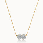Twin Glow Diamond Necklace, 14K Gold Vermeil, 3/4 ct Lab Grown Diamond-3