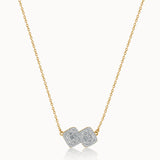 Twin Glow Diamond Necklace, 14K Gold Vermeil, 3/4 ct Lab Grown Diamond-3
