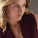 Refined Diamond Halo Necklace, 14K Gold Vermeil, 3/4 ct Lab Grown Diamond-2