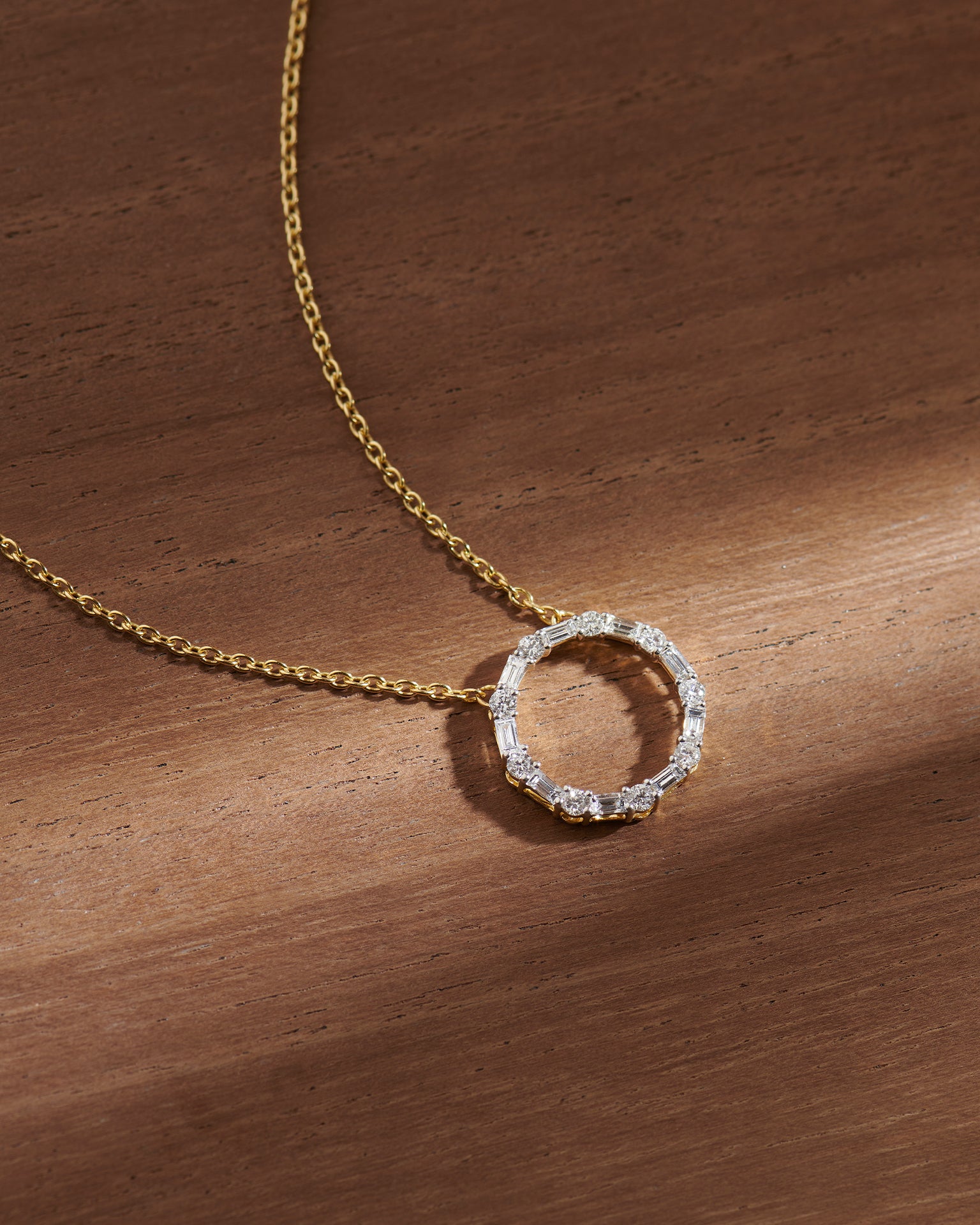 Refined Diamond Halo Necklace, 14K Gold Vermeil, 3/4 ct Lab Grown Diamond-6