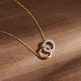 Forever Linked Diamond Necklace, 14K Gold Vermeil, 1/3 ct Lab Grown Diamond-1