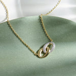 Harmony Link Necklace, 14K Solid Gold, 1/4 ct Lab Grown Diamond-6