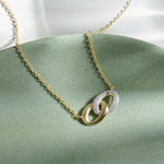 Harmony Link Necklace, 14K Gold Vermeil, 1/4 ct Lab Grown Diamond-6