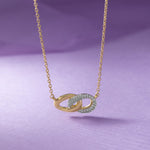 Harmony Link Necklace, 14K Solid Gold, 1/4 ct Lab Grown Diamond-5