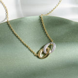 Harmony Link Necklace, 14K Gold Vermeil, 1/4 ct Lab Grown Diamond-1