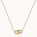 Harmony Link Necklace, 14K Gold Vermeil, 1/4 ct Lab Grown Diamond-3