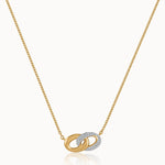 Harmony Link Necklace, 14K Solid Gold, 1/4 ct Lab Grown Diamond-3