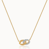 Harmony Link Necklace, 14K Solid Gold, 1/4 ct Lab Grown Diamond-3