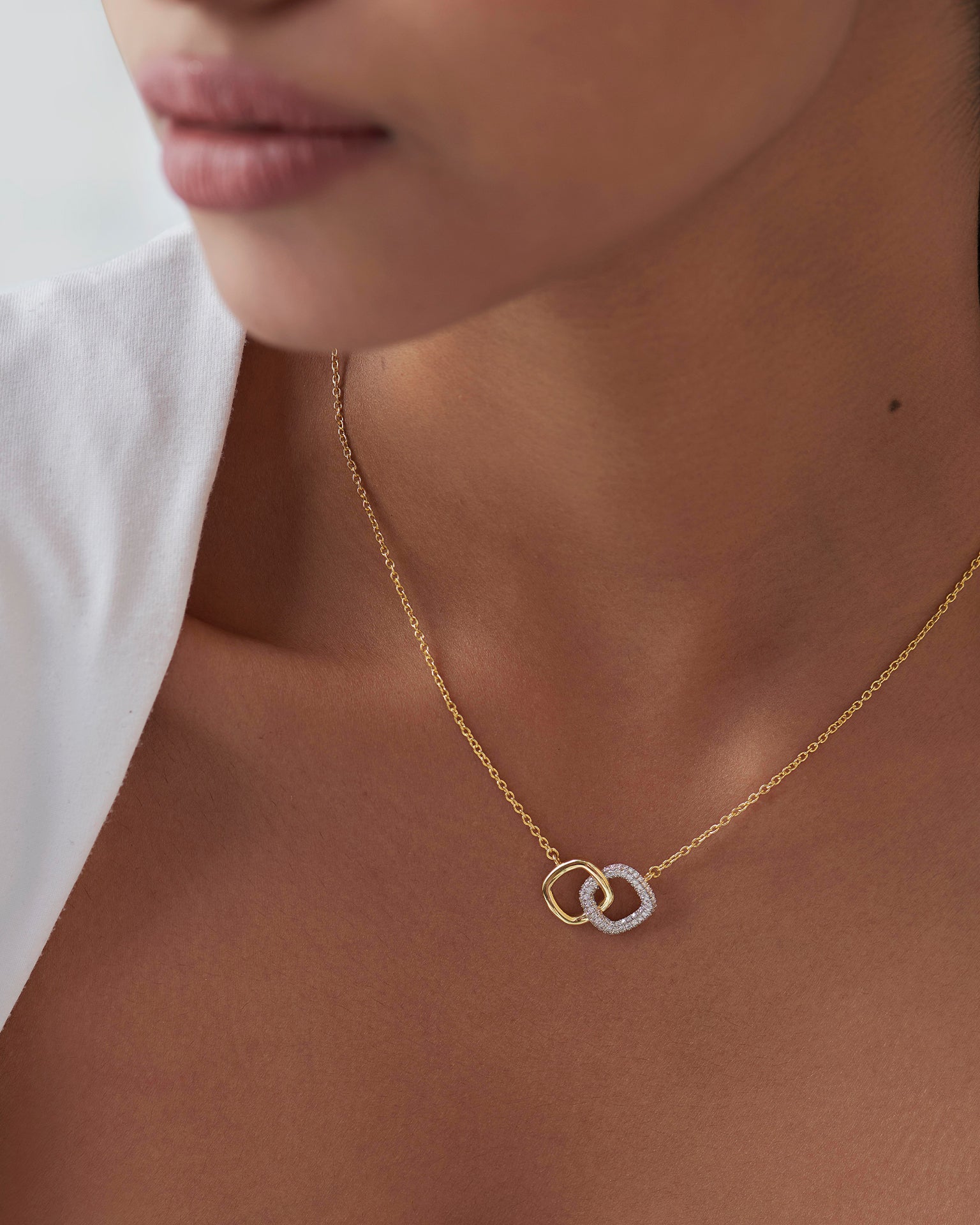Everlasting Diamond Necklace, 14K Gold Vermeil, 1/3 ct Lab Grown Diamond-4