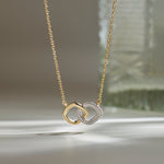 Everlasting Diamond Necklace, 14K Gold Vermeil, 1/3 ct Lab Grown Diamond-1