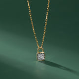Love Lock Diamond Necklace, 14K Gold Vermeil, 1/4 ct Lab Grown Diamond-5