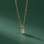 Love Lock Diamond Necklace, 14K Gold Vermeil, 1/4 ct Lab Grown Diamond-5