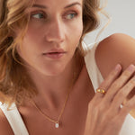 Love Lock Diamond Necklace, 14K Gold Vermeil, 1/4 ct Lab Grown Diamond-2