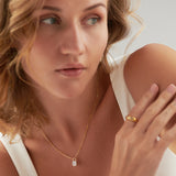 Love Lock Diamond Necklace, 14K Gold Vermeil, 1/4 ct Lab Grown Diamond-2