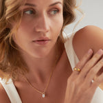 Love Lock Diamond Necklace, 14K Gold Vermeil, 1/4 ct Lab Grown Diamond-2