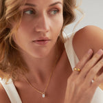 Love Lock Diamond Necklace, 14K Solid Gold, 1/4 ct Lab Grown Diamond-2