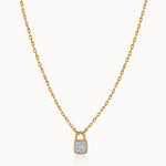 Love Lock Diamond Necklace, 14K Gold Vermeil, 1/4 ct Lab Grown Diamond-3