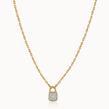 Love Lock Diamond Necklace, 14K Gold Vermeil, 1/4 ct Lab Grown Diamond-3
