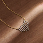 Shimmer Fringes Necklace, 14K Gold Vermeil, 1/2 ct Lab Grown Diamond-1