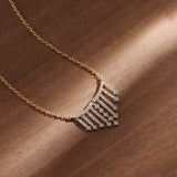 Shimmer Fringes Necklace, 14K Gold Vermeil, 1/2 ct Lab Grown Diamond-1