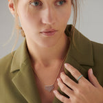 Shimmer Fringes Necklace, 14K Gold Vermeil, 1/2 ct Lab Grown Diamond-2