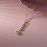 Ever Stylish Solitaire Necklace, 14K Solid Gold, 1/3 ct Lab Grown Diamond-3