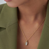 Trio Glow Solitaire Necklace, 14K Gold Vermeil, 1/2 ct Lab Grown Diamond-4