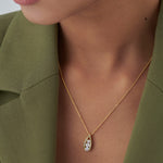 Trio Glow Solitaire Necklace, 14K Gold Vermeil, 1/2 ct Lab Grown Diamond-4