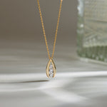 Trio Glow Solitaire Necklace, 14K Solid Gold, 1/2 ct Lab Grown Diamond-1