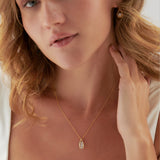 Trio Glow Solitaire Necklace, 14K Solid Gold, 1/2 ct Lab Grown Diamond-2