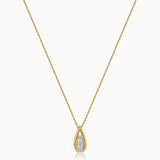 Trio Glow Solitaire Necklace, 14K Gold Vermeil, 1/2 ct Lab Grown Diamond-3