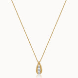 Trio Glow Solitaire Necklace, 14K Solid Gold, 1/2 ct Lab Grown Diamond-3