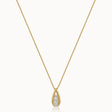 Trio Glow Solitaire Necklace, 14K Gold Vermeil, 1/2 ct Lab Grown Diamond-3