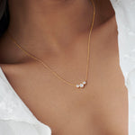 Moonlit Solitaire Necklace, 14K Gold Vermeil, 1/3 ct Lab Grown Diamond-4