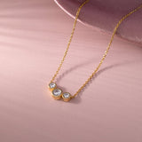 Moonlit Solitaire Necklace, 14K Gold Vermeil, 1/3 ct Lab Grown Diamond-6
