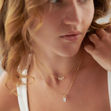 Moonlit Solitaire Necklace, 14K Gold Vermeil, 1/3 ct Lab Grown Diamond-2