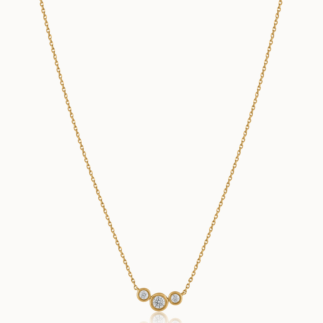 Moonlit Solitaire Necklace, 14K Gold Vermeil, 1/3 ct Lab Grown Diamond-3